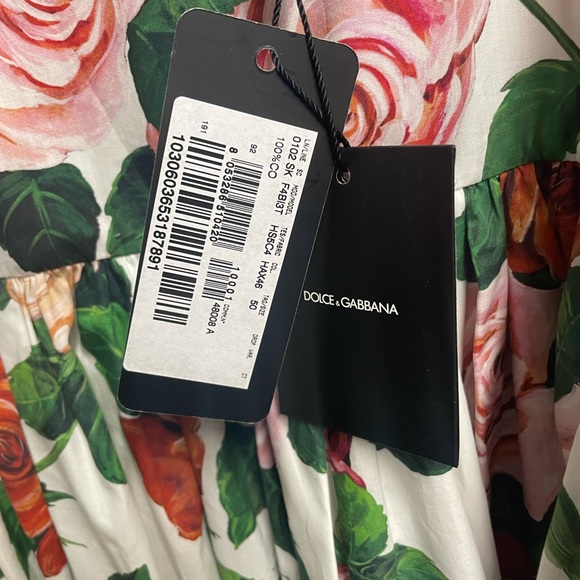 NWT D&G Rose Print Midi Skirt US 14, IT50 - Picture 4 of 11